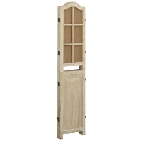 4-Panel Room Divider Brown 140x165 cm Fabric vidaXL