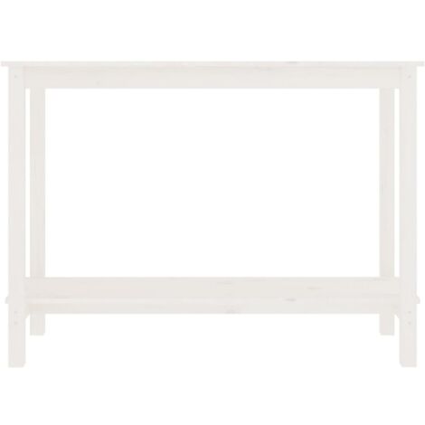 Console Table White 110x40x80 cm Solid Wood Pine vidaXL