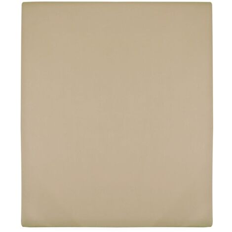 Jersey Fitted Sheet Taupe 140x200 cm Cotton vidaXL