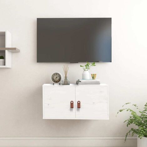 Wall Cabinet White 60x30x30 cm Solid Wood Pine vidaXL (1/5)