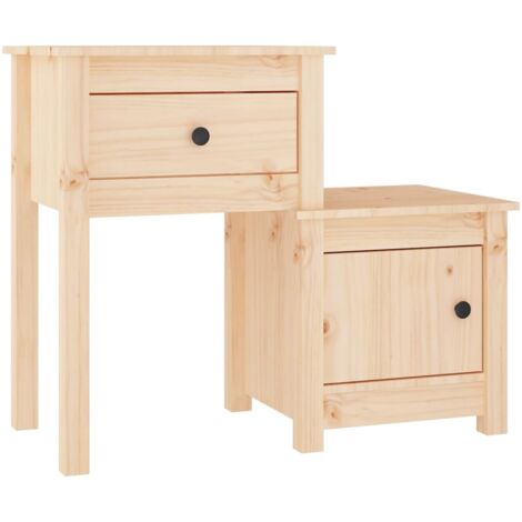 Pine bedside store tables ikea