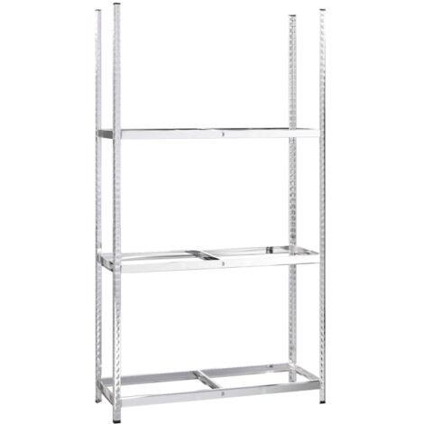 3-Layer Tire Rack Silver 110x40x200 cm Steel vidaXL