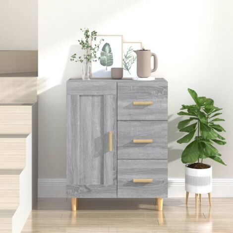 Sideboard Grey Sonoma 69.5x34x90 cm Engineered Wood vidaXL (1/5)