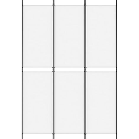 3-Panel Room Divider White 150x220 cm Fabric vidaXL