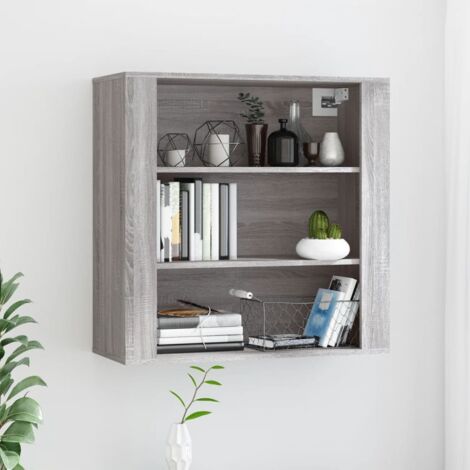Wall Cabinet Grey Sonoma 80x33x80 cm Engineered Wood vidaXL