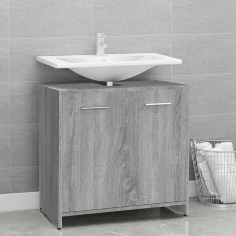 Bathroom Cabinet Grey Sonoma 60x33x60 cm Engineered Wood vidaXL