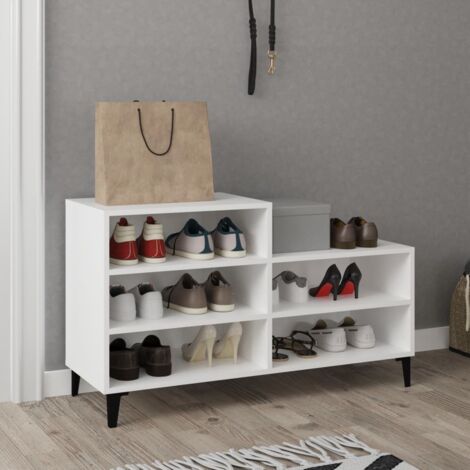 Shoe Cabinet White 102x36x60 cm Engineered Wood vidaXL (1/5)