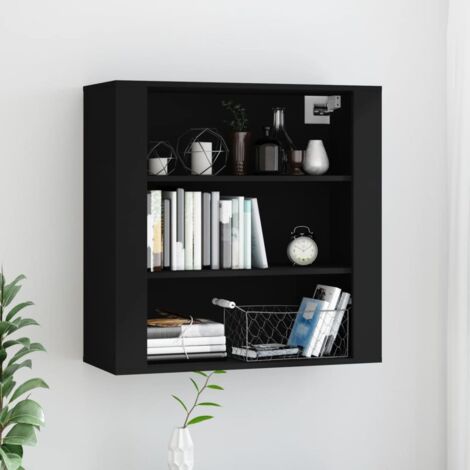 Wall Cabinet Black 80x33x80 cm Engineered Wood vidaXL