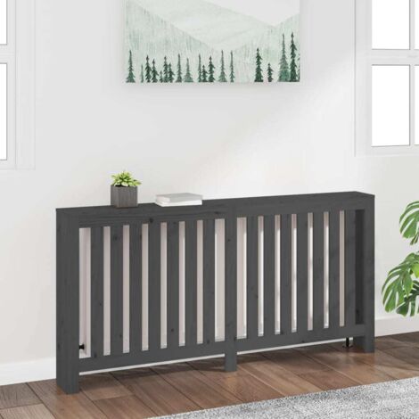 Radiator Cover Grey 169x19x84 cm Solid Wood Pine vidaXL