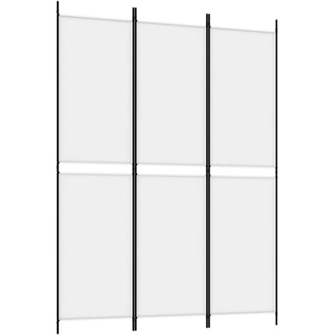 3-Panel Room Divider White 150x200 cm Fabric vidaXL