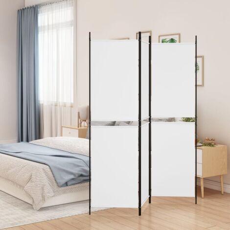 3-Panel Room Divider White 150x180 cm Fabric vidaXL