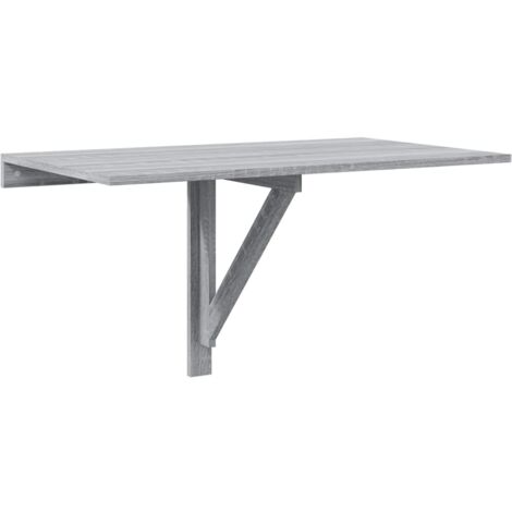 Folding Wall Table Grey Sonoma 100x60x56 cm Engineered Wood vidaXL