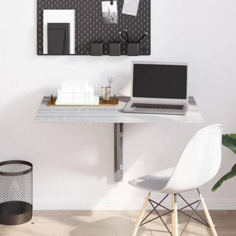 Folding Wall Table Grey Sonoma 100x60x56 cm Engineered Wood vidaXL