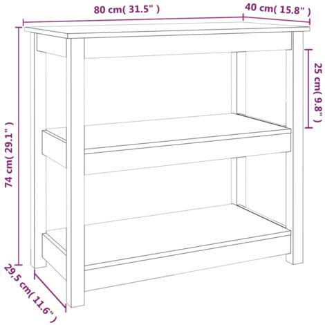 Console Table 80x40x74 cm Solid Wood Pine vidaXL