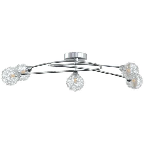 Ceiling Lamp with Mesh Wire Shades for 5 G9 LED Lights vidaXL (1/6)