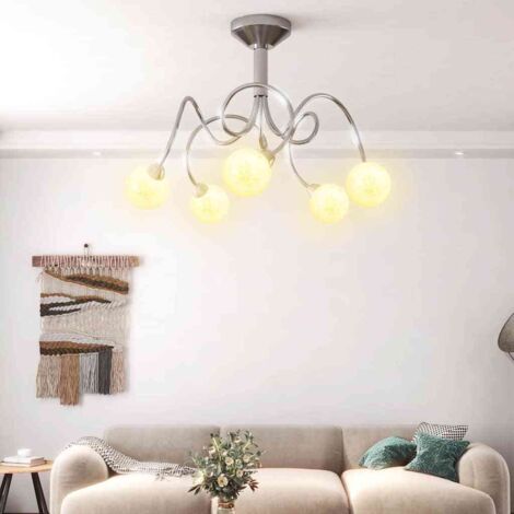 Ceiling Lamp with Round Glass Shades for 5 G9 LED Lights vidaXL (1/5)