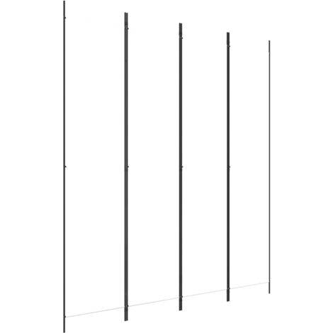 4-Panel Room Divider White 200x220 cm Fabric vidaXL