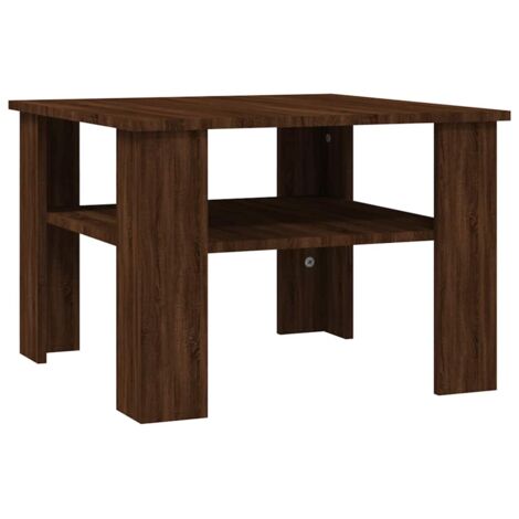 Coffee Table Brown Oak 60x60x42 cm Engineered Wood vidaXL