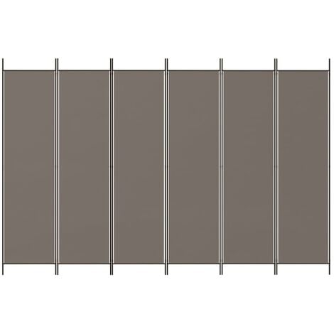6-Panel Room Divider Anthracite 300x200 cm Fabric vidaXL