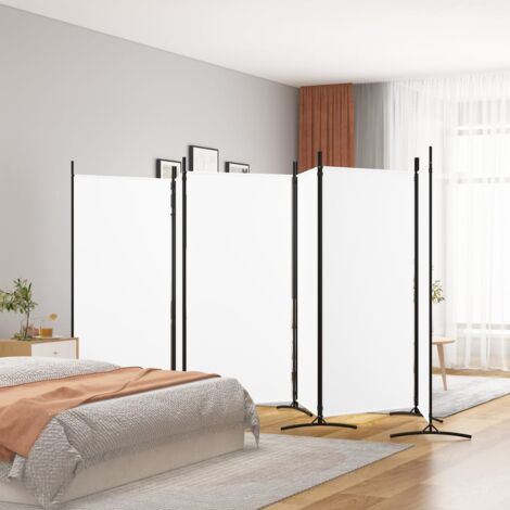 6-Panel Room Divider White 520x180 cm Fabric vidaXL