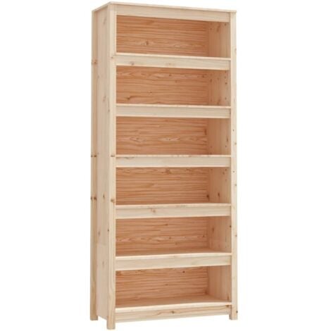 Book Cabinet 80x35x183 cm Solid Wood Pine vidaXL