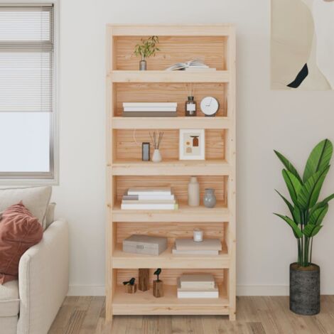 Book Cabinet 80x35x183 cm Solid Wood Pine vidaXL