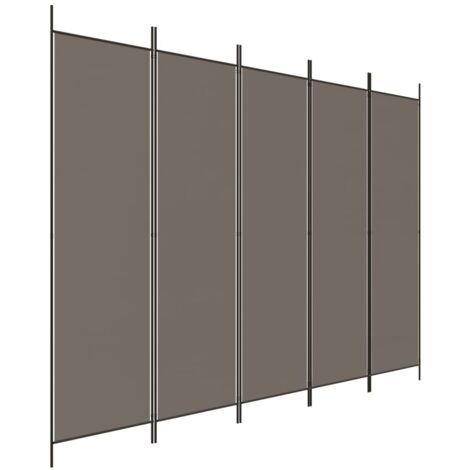 5-Panel Room Divider Anthracite 250x220 cm Fabric vidaXL (1/5)