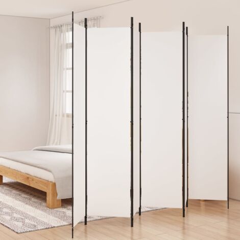 6-Panel Room Divider White 300x220 cm Fabric vidaXL