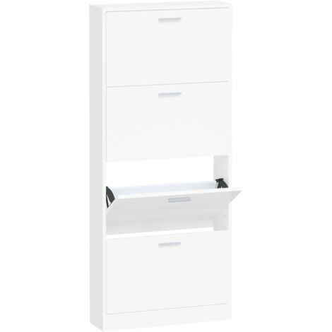 Shoe Cabinet White 59x17x150 cm Engineered Wood vidaXL