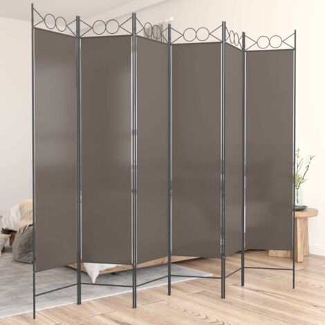 6-Panel Room Divider Anthracite 240x220 cm Fabric vidaXL