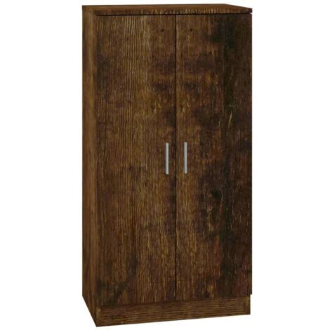 Shoe Cabinet Smoked Oak 55x35x108 cm Engineered Wood vidaXL