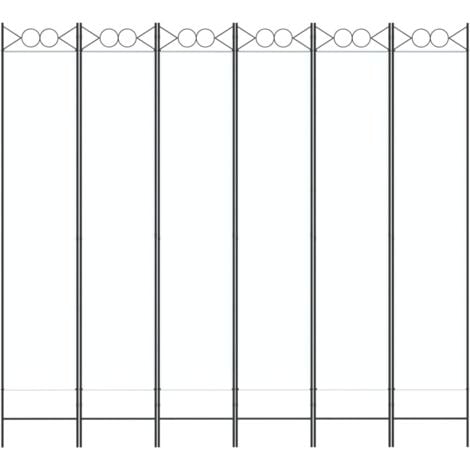 6-Panel Room Divider White 240x220 cm Fabric vidaXL