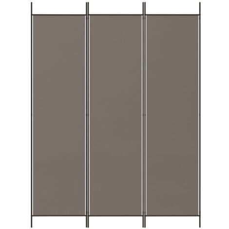 3-Panel Room Divider Anthracite 150x200 cm Fabric vidaXL