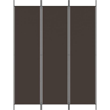3-Panel Room Divider Brown 150x200 cm Fabric vidaXL