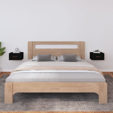 Wall-mounted Bedside Cabinets 2 pcs Black 40x29.5x22 cm vidaXL (1/5)