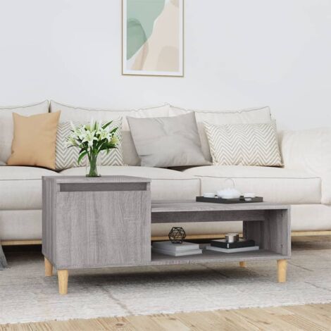 Coffee Table Grey Sonoma 100x50x45 cm Engineered Wood vidaXL
