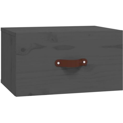 Wall-mounted Bedside Cabinet Grey 40x29.5x22 cm vidaXL