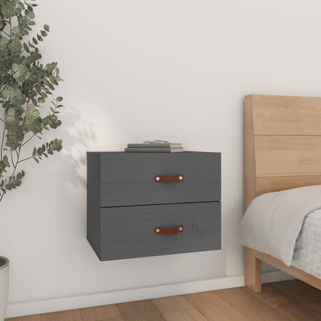 Wall-mounted Bedside Cabinet Grey 50x36x40 cm vidaXL