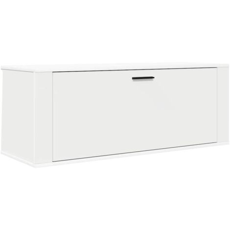 Wall Shoe Cabinet White 100x35x38 cm Engineered Wood vidaXL