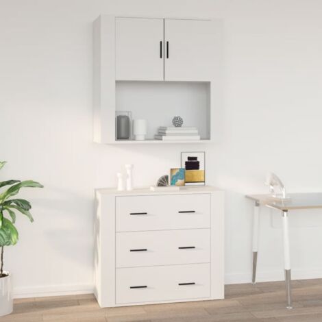 Wall Cabinet White 80x33x80 cm Engineered Wood vidaXL (1/5)