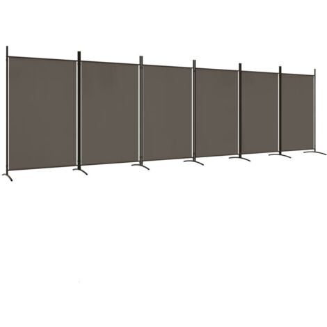 6-Panel Room Divider Anthracite 520x180 cm Fabric vidaXL