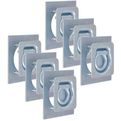 Lashing Rings for Trailer 6 pcs Galvanised Steel 2000 kg vidaXL