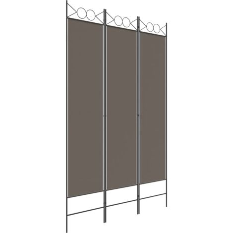 3-Panel Room Divider Anthracite 120x200 cm Fabric vidaXL