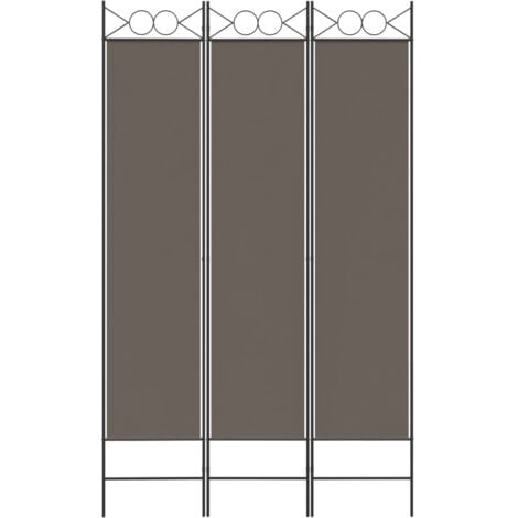 3-Panel Room Divider Anthracite 120x200 cm Fabric vidaXL
