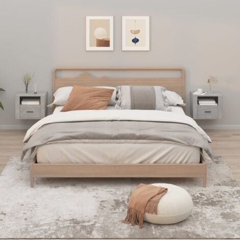 Wall-mounted Bedside Cabinets 2 pcs Concrete Grey 50x36x40 cm vidaXL (1/5)