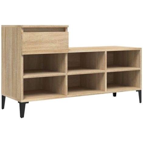 Shoe Cabinet Sonoma Oak 102x36x60 cm Engineered Wood vidaXL