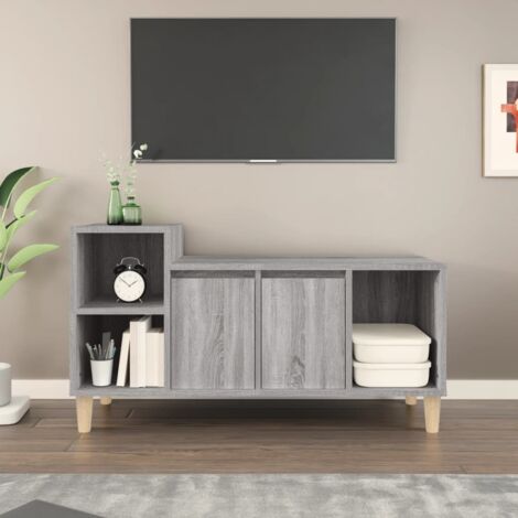 TV Cabinet Grey Sonoma 100x35x55 cm Engineered Wood vidaXL (1/5)