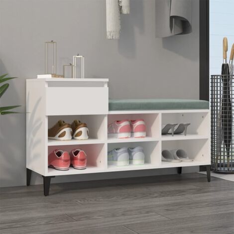 Shoe Cabinet White 102x36x60 cm Engineered Wood vidaXL (1/5)
