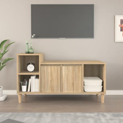 TV Cabinet Sonoma Oak 100x35x55 cm Engineered Wood vidaXL (1/5)