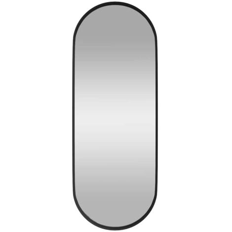 VidaXL Oval Wall Mirror - Silver Glass Vanity Mirror 40x15cm - Modern